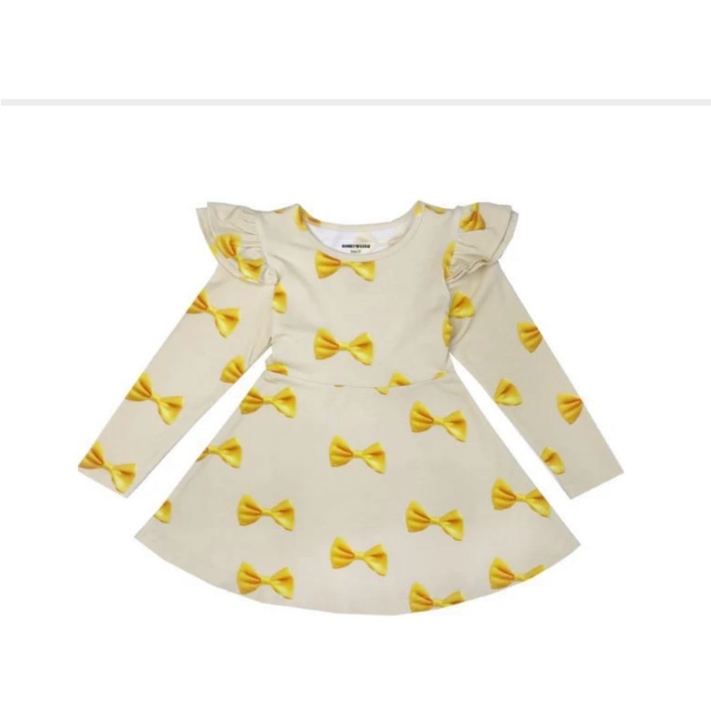 Romey Loves Lulu Bow Tie Pasta Print Dress